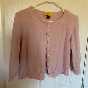St. John knits cardigan S pink wool blend